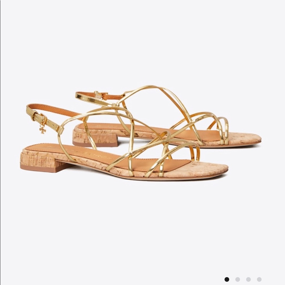 Tory Burch PENELOPE METALLIC FLAT SANDAL